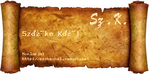 Szőke Kál névjegykártya